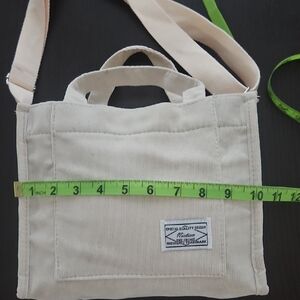 Cream Corduroy Bag.